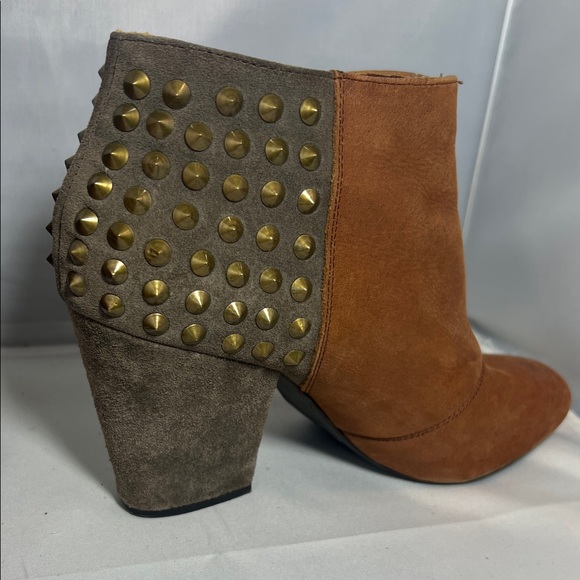 Jessica Simpson Rust/Brown Leather Ankle Booties - Picture 6 of 9